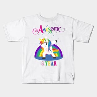 4th Birthday Unicorn Kids T-Shirt